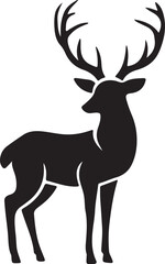 Deer logo icon vector silhouette art illustration