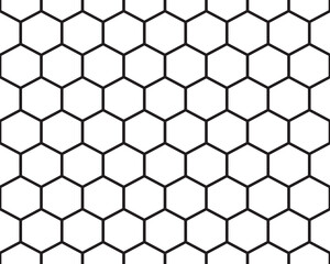 PNG Black  honeycomb seamless pattern 