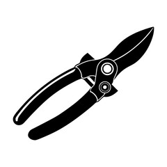 vector silhouette of a hand pruner.