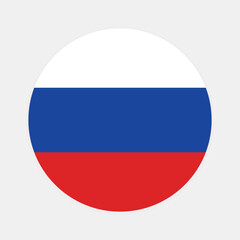 National Flag of Russia. Russia flag. Russia Round flag.
