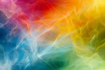 Obraz premium Multicoloured background, screensaver for your computer. Multicoloured waves in chaotic order