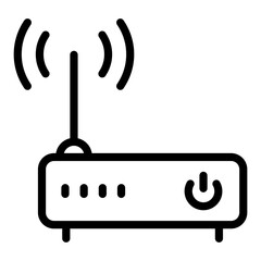 Wifi router icon. Electronic device icon in line style