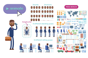 Character constructor. Indian businessman
