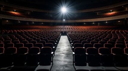 Naklejka premium An empty theater awaits the arrival of its audience