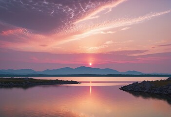 Naklejka premium Ethereal Landscapes at Dusk