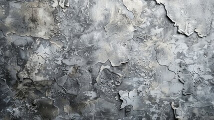 Textured gray and white concrete wall is background for interior design.