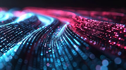 Abstract technology background with high-speed global data transfer, vibrant digital streams, ultra-fast broadband connections, and dynamic cyber tech motion