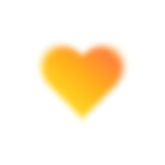 Pink heart with gradient and blur effect, Y2K shape. Love element with abstract lines and aura. Aesthetic design for poster and sticker. Flat vector illustration isolated on white background.