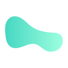 Abstract blob with wavy and irregular shape. Organic figure amoeba with fluid form. Flat vector illustration isolated on white background.