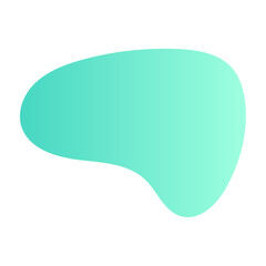 Abstract blob with wavy and irregular shape. Organic figure amoeba with fluid form. Flat vector illustration isolated on white background.