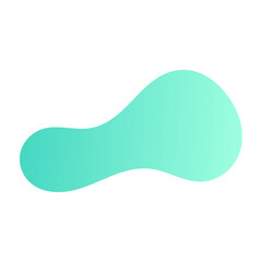 Abstract blob with wavy and irregular shape. Organic figure amoeba with fluid form. Flat vector illustration isolated on white background.