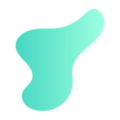 Abstract blob with wavy and irregular shape. Organic figure amoeba with fluid form. Flat vector illustration isolated on white background.