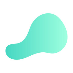 Abstract blob with wavy and irregular shape. Organic figure amoeba with fluid form. Flat vector illustration isolated on white background.