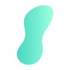 Abstract blob with wavy and irregular shape. Organic figure amoeba with fluid form. Flat vector illustration isolated on white background.