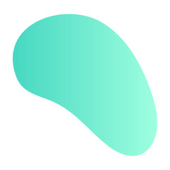 Abstract blob with wavy and irregular shape. Organic figure amoeba with fluid form. Flat vector illustration isolated on white background.