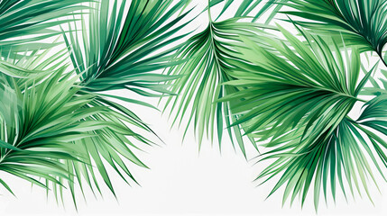 Obraz premium Background with plant leaves with palm or monstera branches.