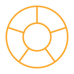 Pie chart with different segments in a circular diagram. wheel graph divided into parts and sections. Flat vector illustration isolated on white background.