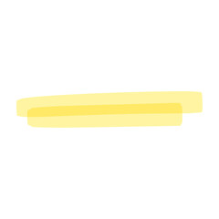 Colorful marker highlights and pen underlines with brush strokes. Text lines and doodle marks. Hand drawn highlight elements. Flat vector illustration isolated on white background.