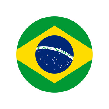 Round Brazil flag icon