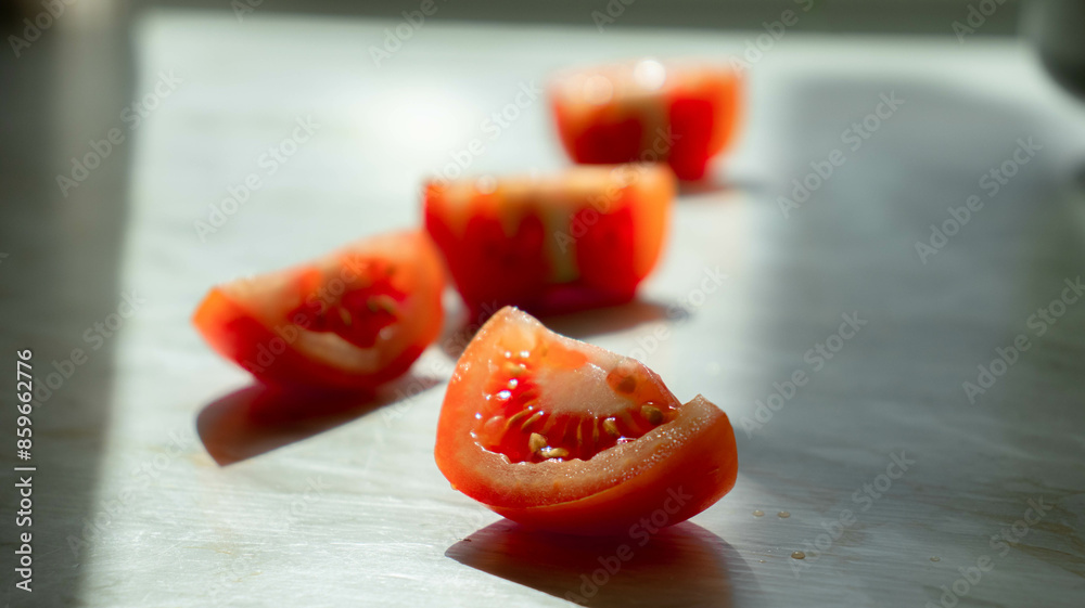 Wall mural Sliced tomato