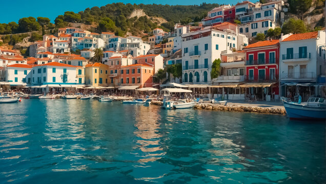 Beautiful Parga Greece, sunny day