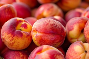 Fresh Ripe Peaches Background