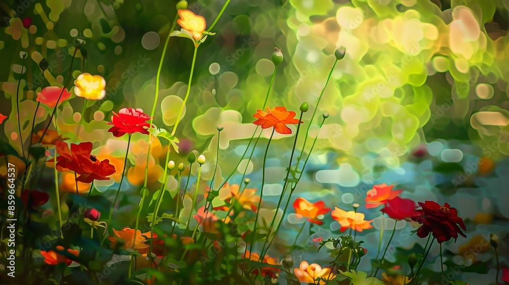 Poster field of poppies