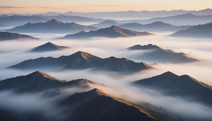 Fototapeta premium sunrise over the mountains