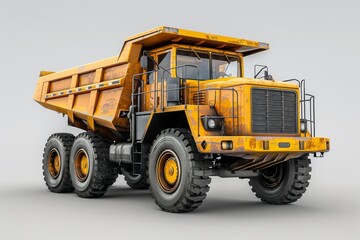 Yellow Heavy-Duty Dump Truck in Pristine Condition