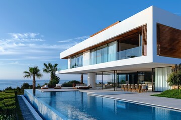 Fototapeta premium Modern Luxury Oceanfront Home