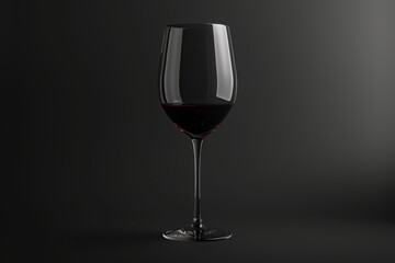 Elegant Wine Glass with Red Wine