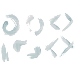 シンプルな筆跡の水彩テクスチャー素材　ベクター