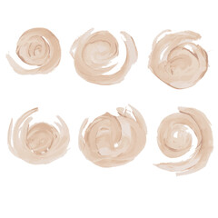 シンプルな筆跡の水彩テクスチャー素材　ベクター