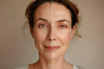 Result of a facial wrinkle treatment