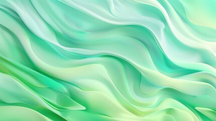Obraz premium Abstract green and white background with a wavy line background
