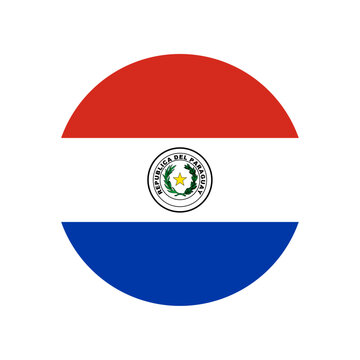 Round Paraguay flag icon