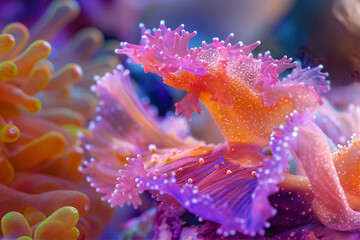 Fototapeta premium The beauty of marine life and coral reefs is a stunning display of underwater natural art