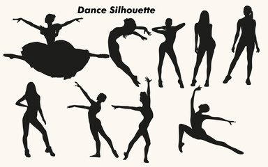 Dance silhouette pack of dancer silhouettes, chair dancer silhouette