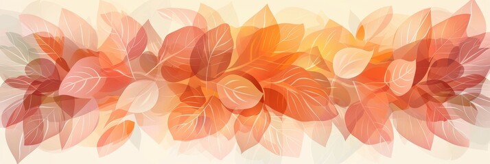 Elegant Abstract Autumn Leaf Background Vector Art