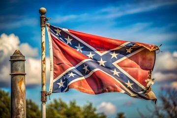 Weathered Confederate Flag