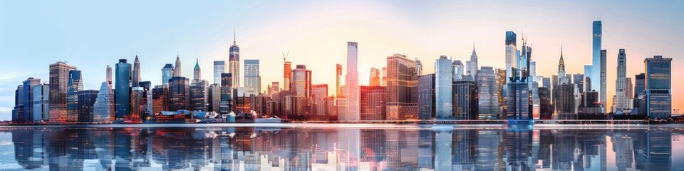 A panoramic view of a futuristic metropolis with towering skyscrapers and bustling city lights. The intricate architectural details and vibrant lighting create a stunning vision of urban development.