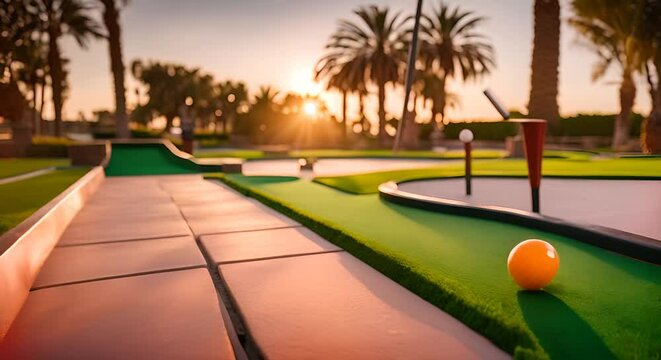 Minigolf course for children.