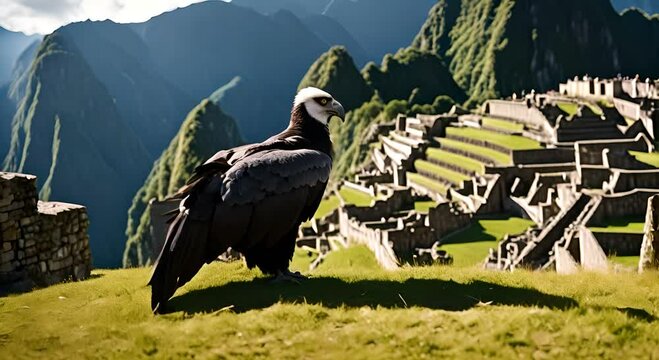 Andean condor in the mountains of Peru.