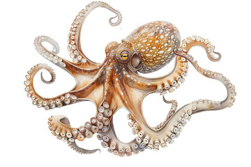 Obraz premium image of an octopus with transparent background. PNG