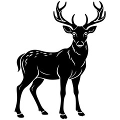 buck-silhouette-on-white-background 
