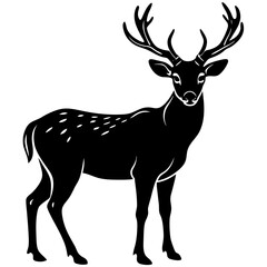 buck-silhouette-on-white-background 