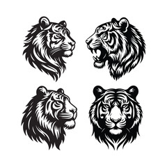 Tiger Head Tattoo Design and vector