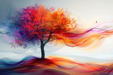 Colorful Abstract Tree Art