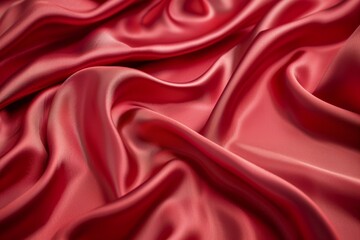 Fototapeta premium Luxurious Red Silk Fabric