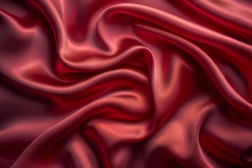 Fototapeta premium Elegant Red Silk Fabric Background